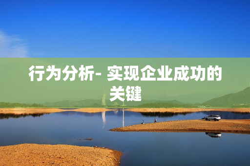 行為分析- 實(shí)現(xiàn)企業(yè)成功的關(guān)鍵