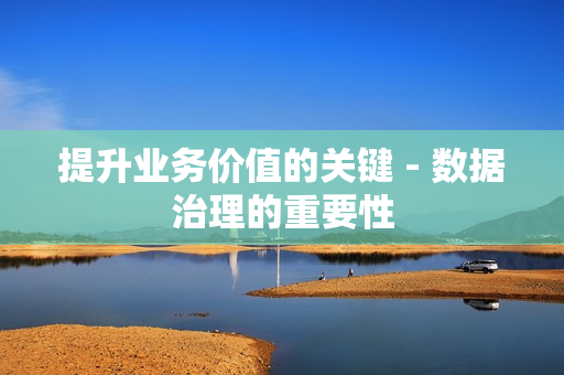 提升業(yè)務(wù)價(jià)值的關(guān)鍵 - 數(shù)據(jù)治理的重要性