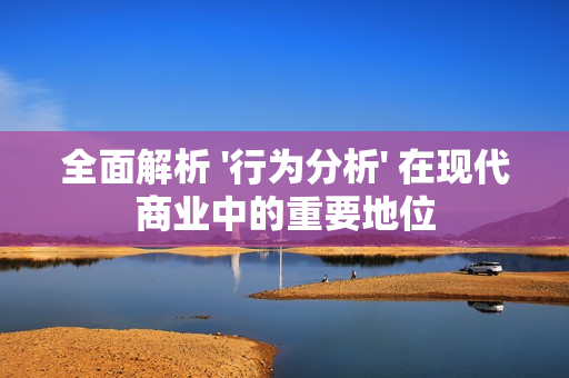 全面解析 '行為分析' 在現代商業中的重要地位