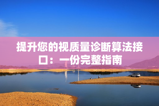 提升您的視質量診斷算法接口：一份完整指南
