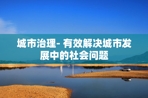 城市治理- 有效解決城市發展中的社會問題