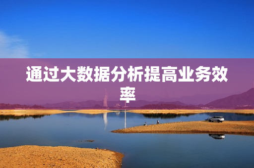 通過大數據分析提高業務效率